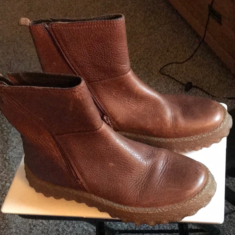 Brown Leather Ankle Boots